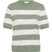 Kaffe Pullover 'Lizza' verde pastel / branco natural