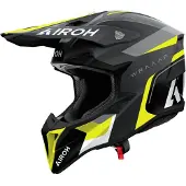 Airoh Wraaap Conquer Capacete Mate/Cinzento/Amarelo/Preto XL