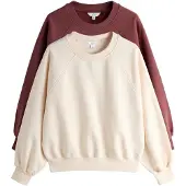 The Set Sweatshirt bege claro / bordeaux