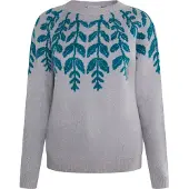 Usha Pullover 'Lurea' cinzento / petróleo