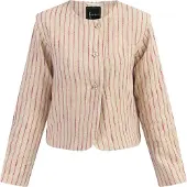 Faina Blazer bege / cor-de-rosa / branco