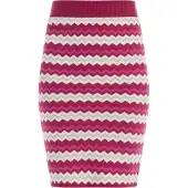 Faina Saia creme / bege claro / fúcsia / rosa escuro