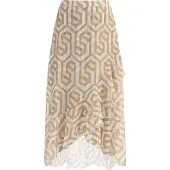 Faina Saia camurça / branco natural