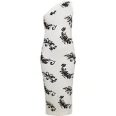 IZIA Vestido de malha preto / branco lã