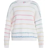 IZIA Pullover 'Hoona' azul / verde claro / rosa / branco lã