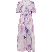 IZIA Vestido azul claro / orquídea / roxo escuro / branco