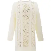 Faina Pullover ouro / branco lã