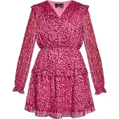 Faina Vestido ouro / cor-de-rosa / magenta