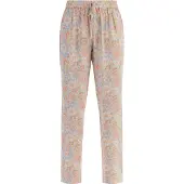 Usha Calças azul claro / amarelo / pêssego / branco