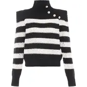 Faina Pullover preto / branco