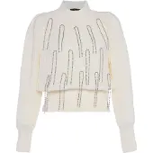 Faina Pullover cinzento-prateado / branco lã
