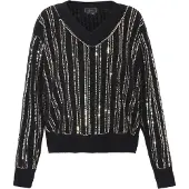 Faina Pullover preto / prata