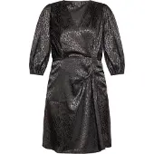 Faina Vestido de cocktail antracite / preto