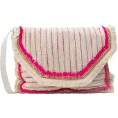 Faina Mala de ombro bege / rosa