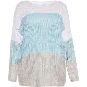 Usha Pullover azul claro / cinzento / roxo claro