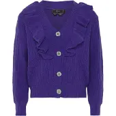 Faina Casaco de malha roxo escuro