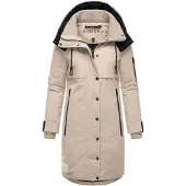 MARIKOO Sobretudo de inverno 'Anoukaa 16' creme / preto