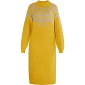 Usha Vestido de malha 'Lurea' caril / cinzento