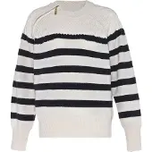 Faina Pullover preto / branco lã