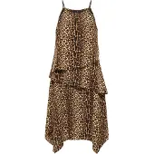 Faina Vestido bege / castanho / preto