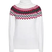 Usha Pullover avermelhado / mosqueado preto / branco