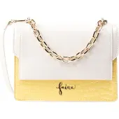 Faina Malas de tiracolo amarelo dourado / branco