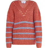 Usha Pullover azul claro / vermelho ferrugem