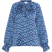 IZIA Blusa azul / azul escuro / orquídea / branco