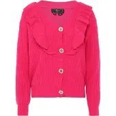 Faina Casaco de malha rosa