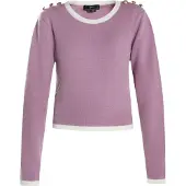 Faina Pullover ecru / malva