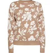 Usha Pullover taupe / branco lã