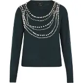 Faina Pullover abe / branco pérola