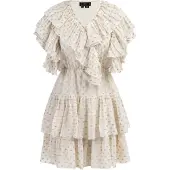 Faina Vestido 'Minya' ouro / cinzento-prateado / branco lã