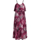 Faina Vestido de verão rosa / fúcsia / preto / branco