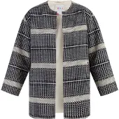 IZIA Casaco de malha creme / azul noturno