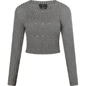Faina Pullover cinzento escuro / prata