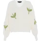 Faina Pullover maçã / branco natural