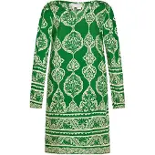 Usha Vestido verde / branco natural