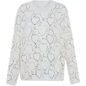 Faina Pullover ouro / prata / branco lã