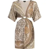 Faina Vestido ecru / caramelo / mocha / castanho claro