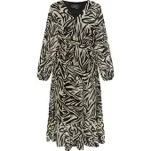 Faina Vestido de verão bege / preto