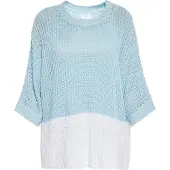 Usha Pullover azul claro / branco