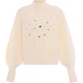 Faina Pullover mistura de cores / branco lã