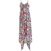 IZIA Vestido de verão azul / verde / rosa / branco