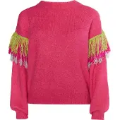 IZIA Pullover cinzento claro / lima / magenta