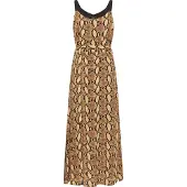 Faina Vestido cappuccino / castanho escuro / preto