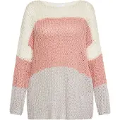 Usha Pullover creme / cinzento / rosa