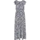 IZIA Vestido de verão azul / preto / branco