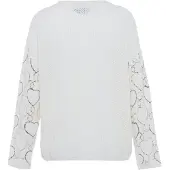 Faina Pullover ouro / prata / branco lã