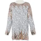 Faina Pullover ouro / rosa escurecido / preto / branco lã